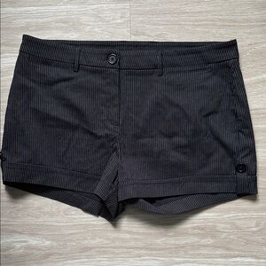 New Black Pinstripe Women's Shorts 1X